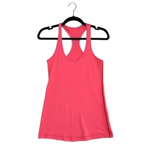 Lululemon Racerback Tank Top Women's Sz 2 Pink Activewear Yoga Stretch Casual